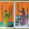 Three and two of Wands tarot Cards
