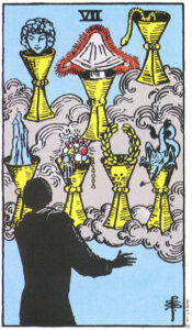 Seven of Cups Tarot card