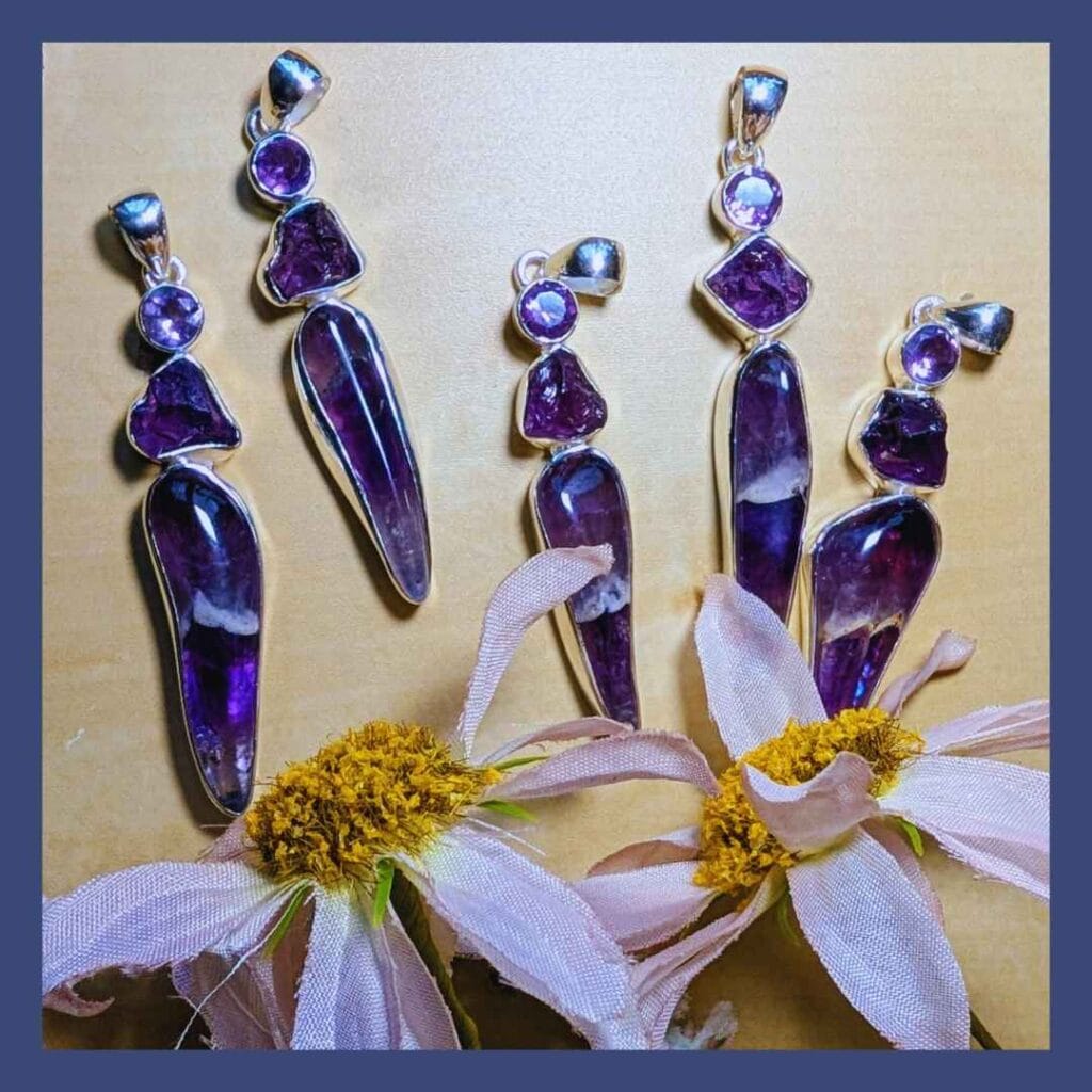 Amethyst pendant Spirit of Spring talisman inner goddess tarot